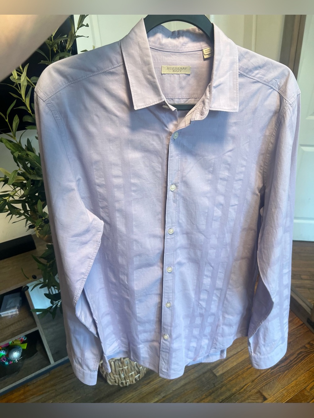 Burberry Lavender Long-Sleeve Dress Shirt
